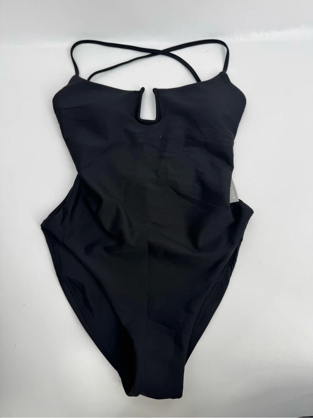 NWT J. Crew Mira one-piece swimsuit Classic Sculpt Navy Blue Backless Size 6